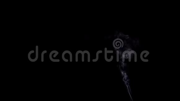 白烟升起黑色背景视频的预览图