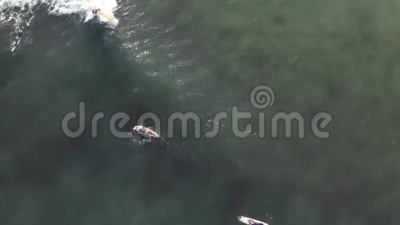 一个冲浪者垫出从上往下看的镜头视频的预览图