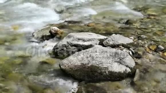 阿尔卑斯山的河流名为奥地利蒂罗尔的格洛斯河视频的预览图
