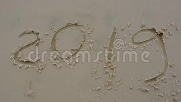 水冲走了2019年的铭文它是用沙子写的视频的预览图