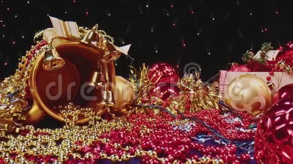新年的装饰装饰和美丽圣诞装饰视频的预览图
