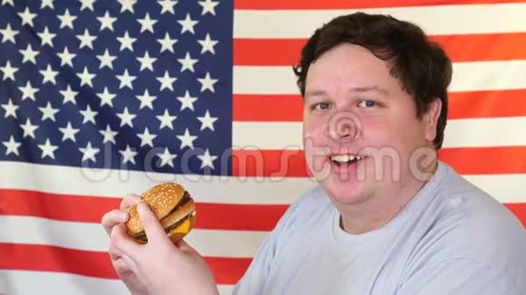 胖子吃快餐的饮食失败美国国家食品视频的预览图