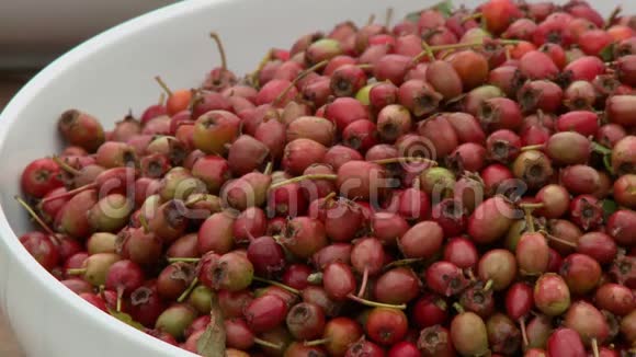 部分成熟林果莓的碗视频的预览图