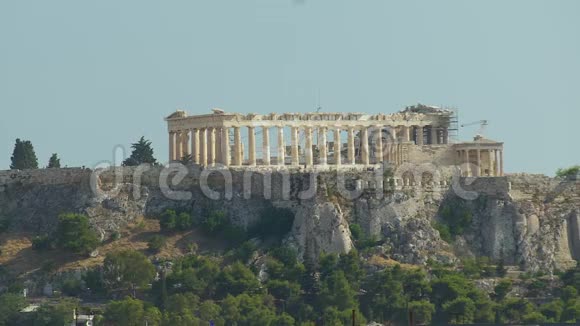 希腊雅典古寺遗址视频的预览图