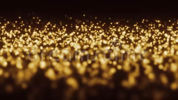 黄金颗粒的抽象动画背景视频的预览图