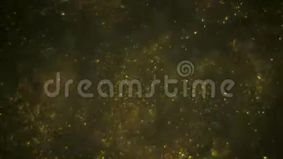 抽象的绿色背景气泡的混沌运动球旋转抽象分子布朗运动视频的预览图