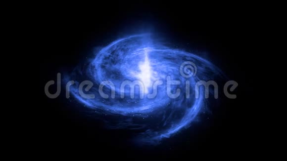 放大照相机接近星系中心的飞行螺旋星系令人印象深刻的结构视频的预览图