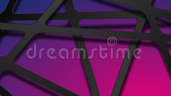 蓝紫色背景视频动画中的黑色剪纸条纹视频的预览图