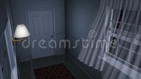 恐怖的房子走廊视频的预览图