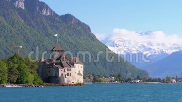日内瓦湖的奇隆城堡瑞士视频的预览图