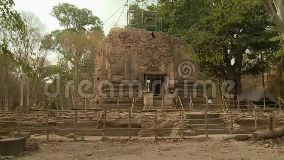 柬埔寨SamborPreiKuk高棉遗址门面视频的预览图
