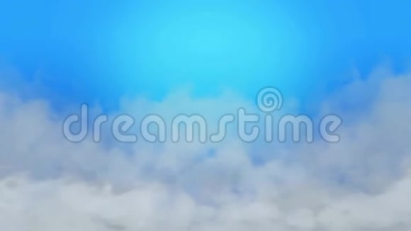云的时间流逝天衣无缝的环云美丽柔软的白云在时间流逝的时候以深蓝色的上空翱翔视频的预览图