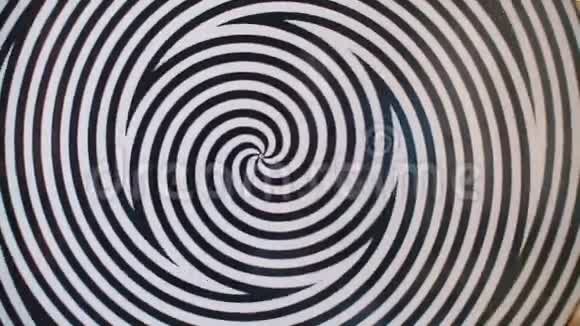 黑色和白色的催眠螺旋圈视频的预览图