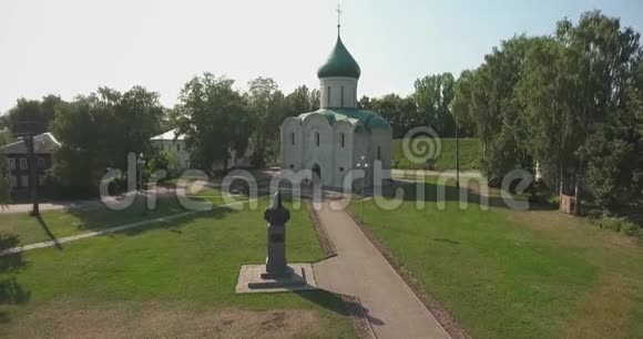 救世主变形大教堂佩雷斯拉夫扎莱斯基空中视频的预览图