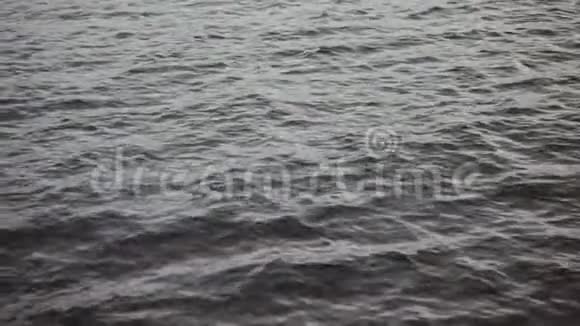 冰冷的大海灰色的天气恶劣短波背景特写视频的预览图