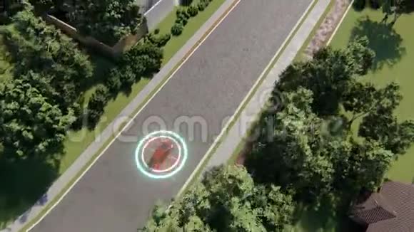 自动驾驶汽车gps人工智能技术概念智能汽车内饰未来的无人驾驶交通视频的预览图