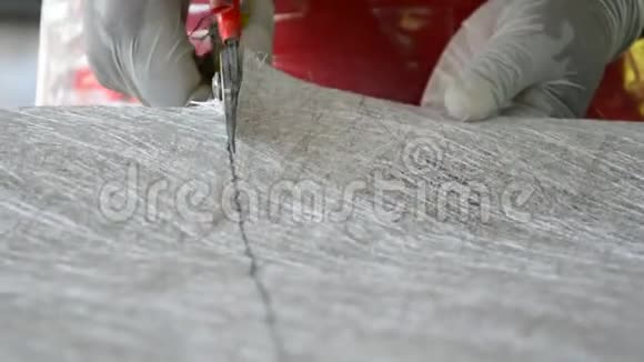 切割复合材料纤维玻璃切碎机视频的预览图
