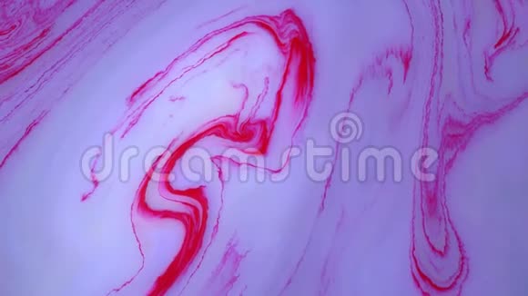 抽象的油漆油墨在运动迷幻的背景片段五颜六色的斑点液体设计视频的预览图