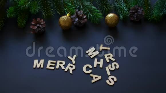 拼写圣诞快乐的信件视频的预览图