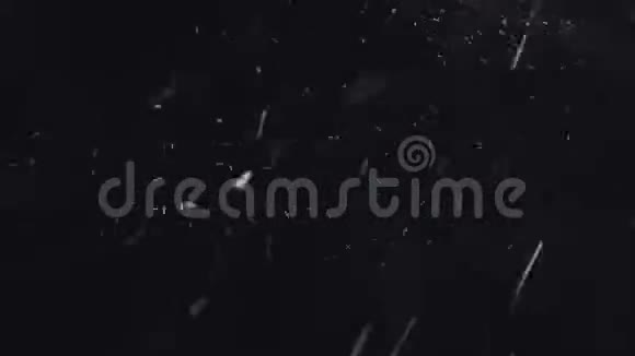 夜间大雪有风路灯照视频的预览图