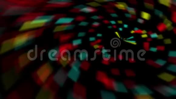 彩色虫洞穿越时间的抽象背景画面循环旋转视频外层空间宇宙视频的预览图