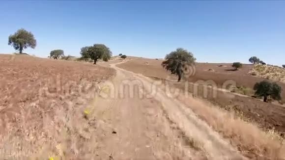 在瑟琳娜蒙特鲁比奥旁边的耕地上的乡村小路视频的预览图