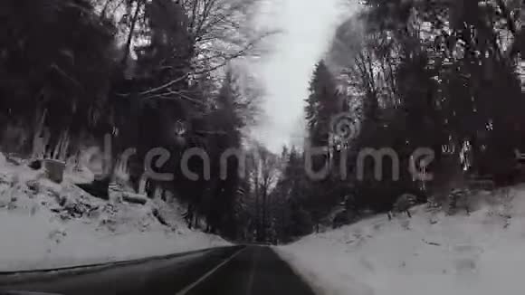 奥地利森林汽车驾驶的Dash摄像头视频的预览图