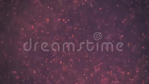 带有气泡混沌运动的抽象粉红色背景球旋转抽象分子布朗运动坠落坠落视频的预览图