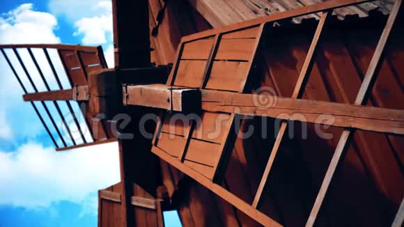 从地面来的木风车北欧古风视频的预览图