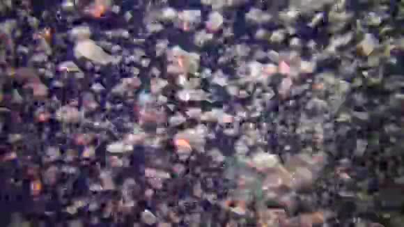 埃及MarsaAlamAbuDabab2019年3月13日潜水员的气泡在水中闪闪发光水肺的气泡视频的预览图