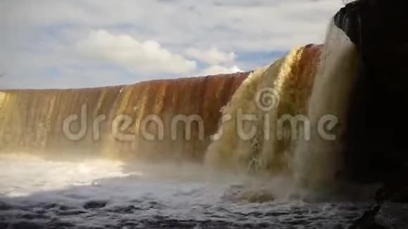 爱沙尼亚春天的贾加拉瀑布视频的预览图