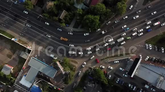 无人机眼景交通堵塞顶景交通概念10视频的预览图