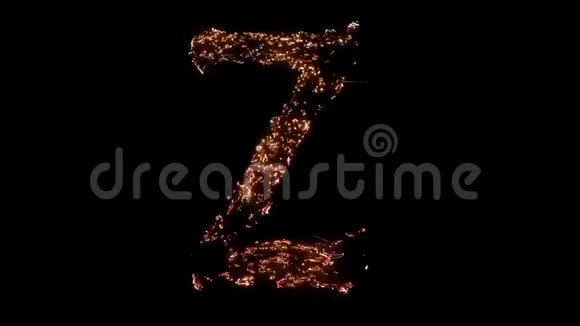 字母Z烧在黑色背景上视频的预览图