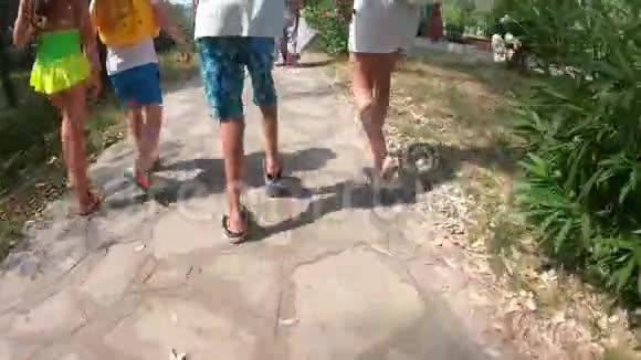 一个短腿的婴儿正在和朋友散步视频的预览图