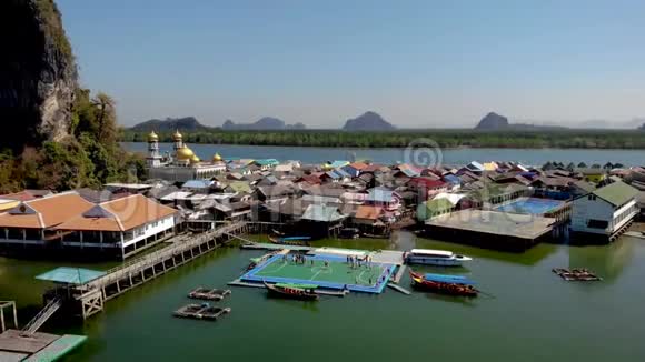 平邑岛高盘一或高盘一穆斯林渔村标志性景点在敖攀嘎湾乘船旅游视频的预览图