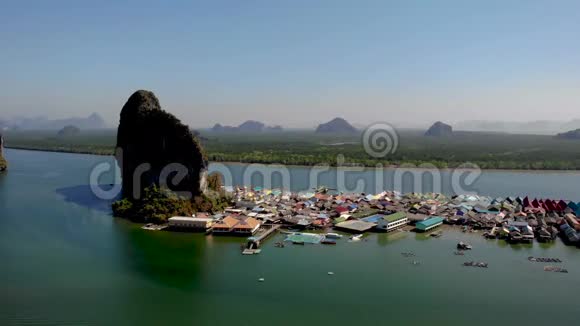平邑岛高盘一或高盘一穆斯林渔村标志性景点在敖攀嘎湾乘船旅游视频的预览图