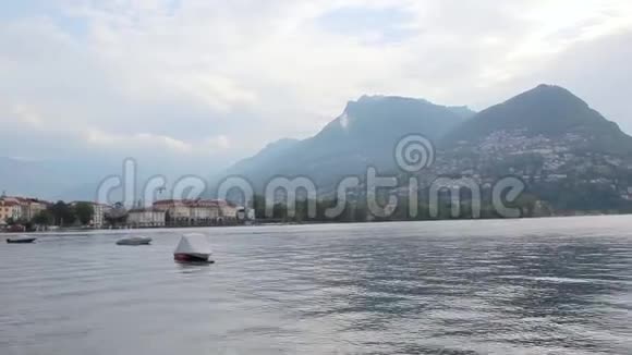卢加诺湖的景色视频的预览图