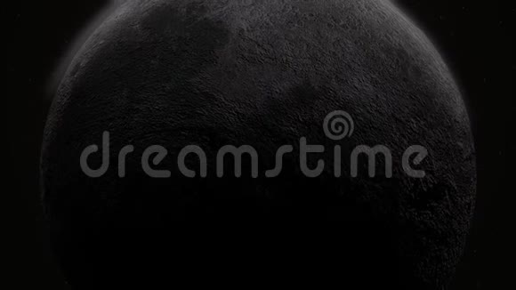 月亮和太阳3D渲染真实的露娜日食和太阳升起的背景视频的预览图