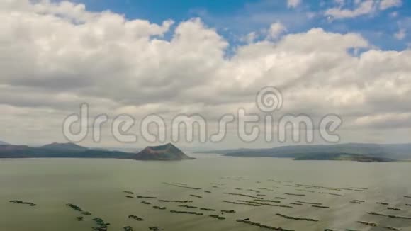 时间流逝湖泊中的Taal火山菲律宾塔盖泰视频的预览图