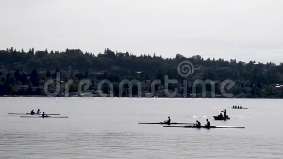 夏季沿湖畔的独木舟课视频的预览图