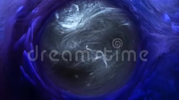 墨色漩涡银蓝色圆圈视频的预览图