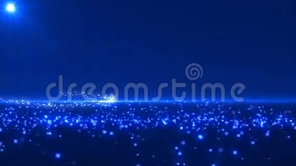 蓝色发光的圣诞树视频的预览图