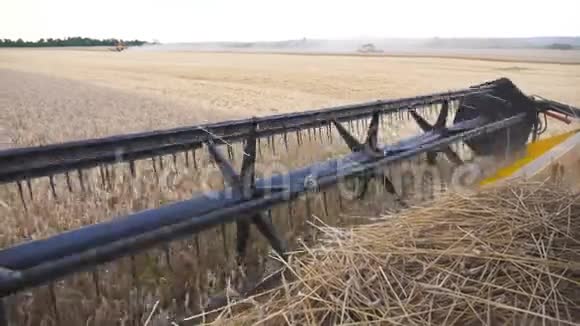 合纺割麦穗刀粮食收割机在田间作业对进程的看法视频的预览图