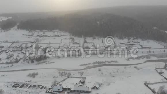 库西亚村冬季视频的预览图