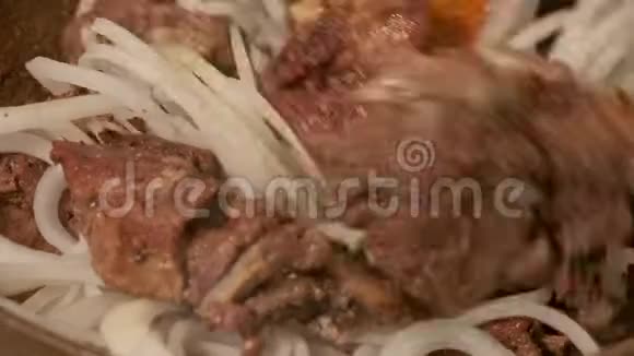 观看洋葱煎羊肉片的框架视频的预览图