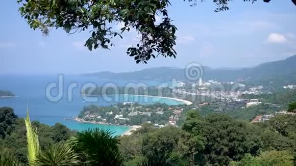 普吉岛观景台普吉岛热带海滩的最佳景观视频的预览图