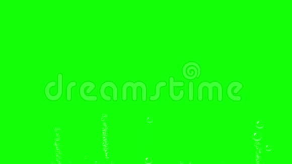 绿色屏幕背景下的流动气泡视频的预览图