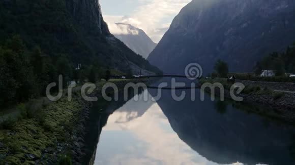 美丽的景色Gudvangen挪威视频的预览图