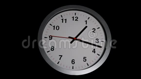 经典挂钟的时间推移灰色框黑色和红色挂钟视频的预览图