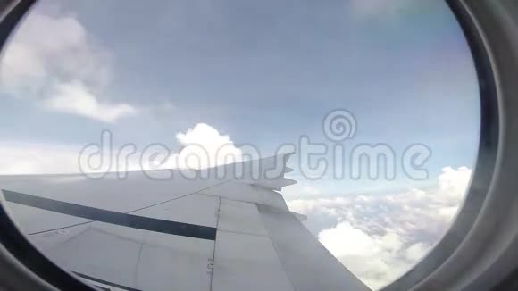 飞机飞行窗口视图时间推移视频的预览图